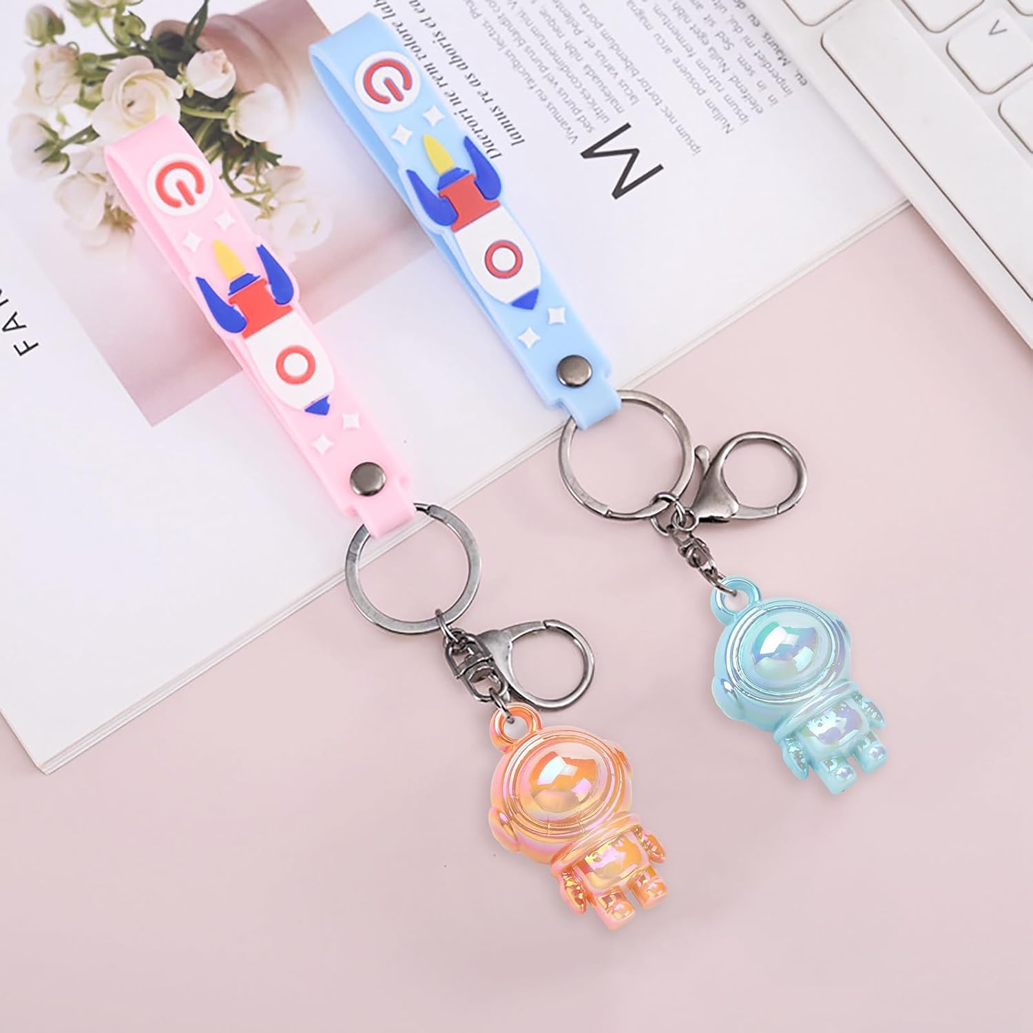 KitBeads 30pcs Random Astronaut Space Universe Charms AB Plated Cute Space Man Charms for Jewelry Making Bulk - Image 6