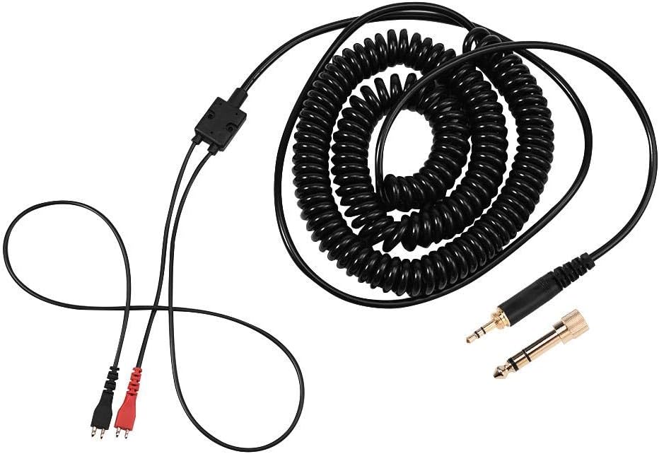 Coiled Headphone Cable with 3.5MM and 6.5MM Plug