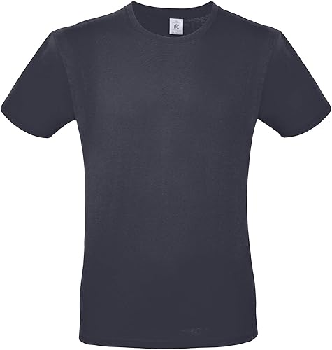 B&C Collection # E150 T-Shirt da Uomo in Cotone Tinta Unita, vestibilità dritta 