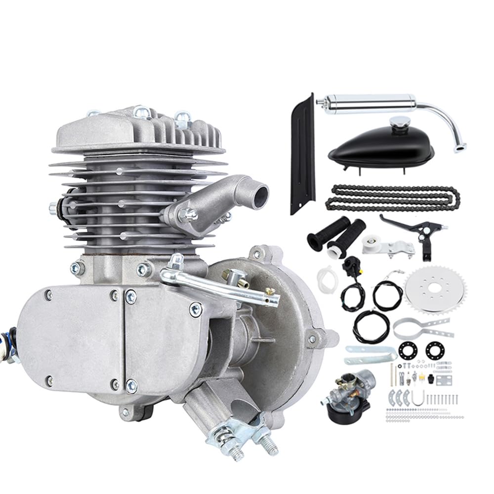 2 Temps kit moteur vélo 50cc Gaz Moteur Kit de Conversion de Vélo Argent