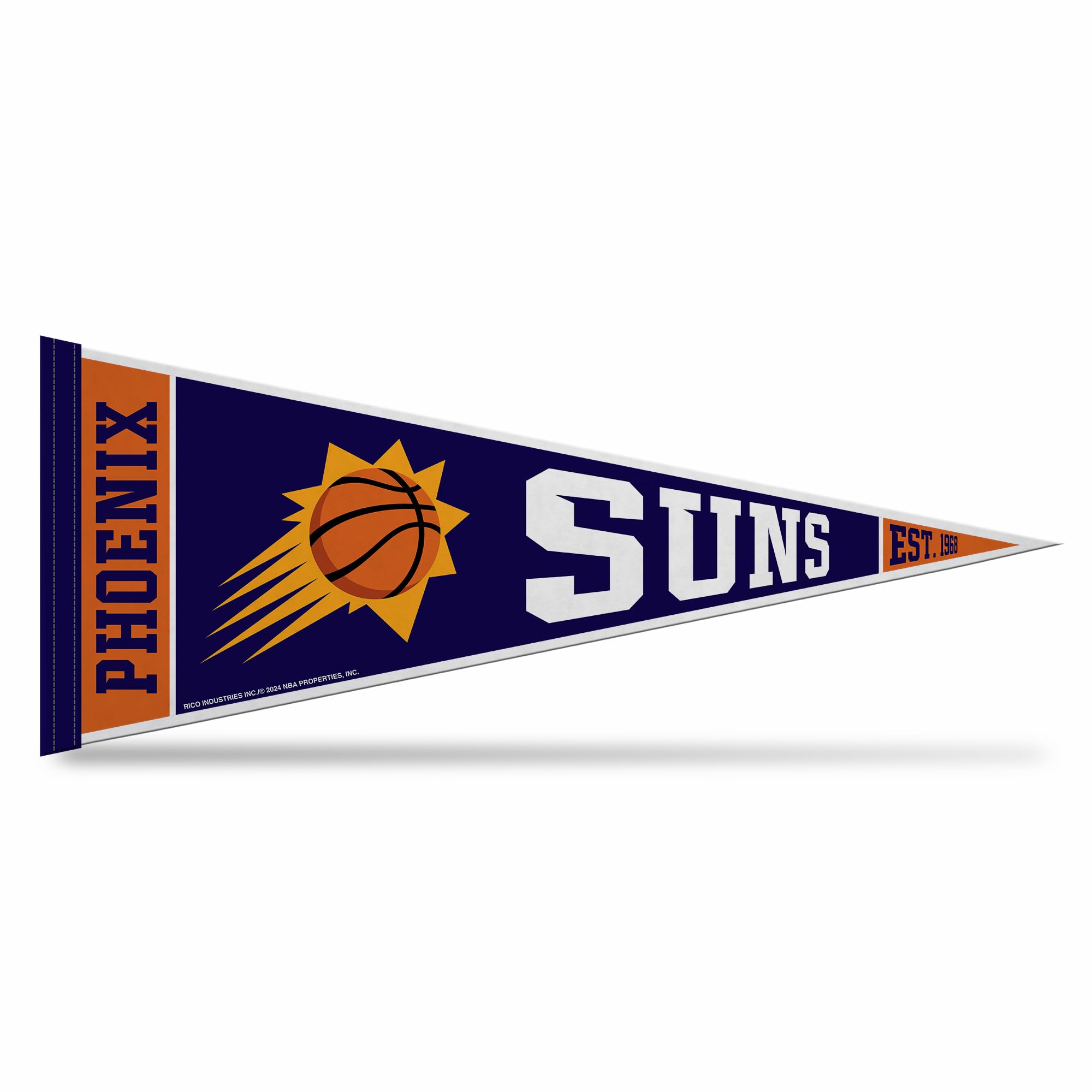 Rico Industries NBA Basketball 12" x 30" Felt Wall Décor Pennant - Great for Home/Bed Room/Man Cave Décor
