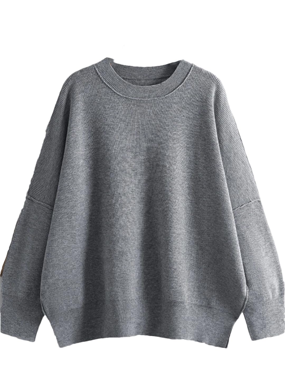Zimowy damski sweter okrągły ciepły sweter na co dzień retro dzianinowy sweter