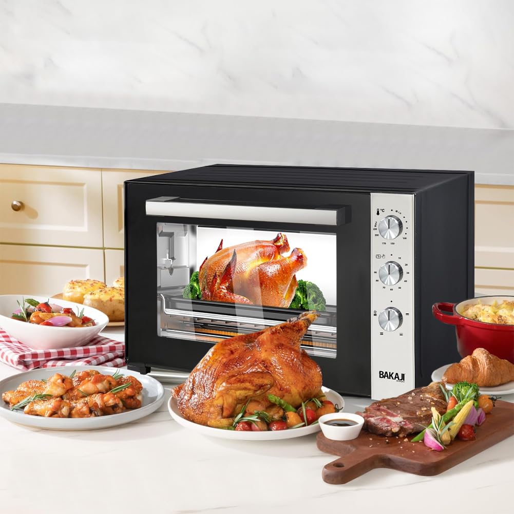 Elektrische oven 48 l, 2000 W, 6 kookmodi, met draaispies, temperatuur