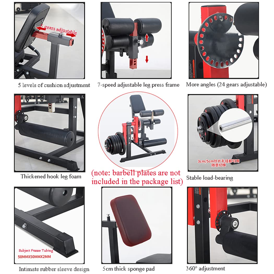 Extenseur De Jambes Avec Capacité De 317,5 Kg, Machine D'Extension Et De Flexion Des Jambes Réglable, Machine à Quadriceps Ischios Assis, Équipement Banc De Musculation Pour Gym Domicile