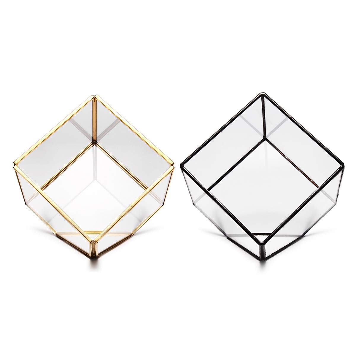 Terrarium met opening aan de voorkant - geometrische plantenbak voor
