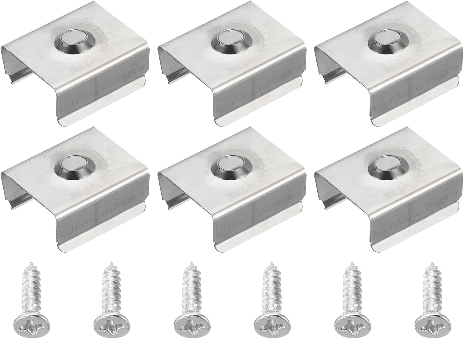 MECCANIXITY Rope Light Mounting Clips, Wall Channel Mounting Holder Accessories for 15mm to 17mm LED Neon Strip, Stainless Steel, Pack of 50