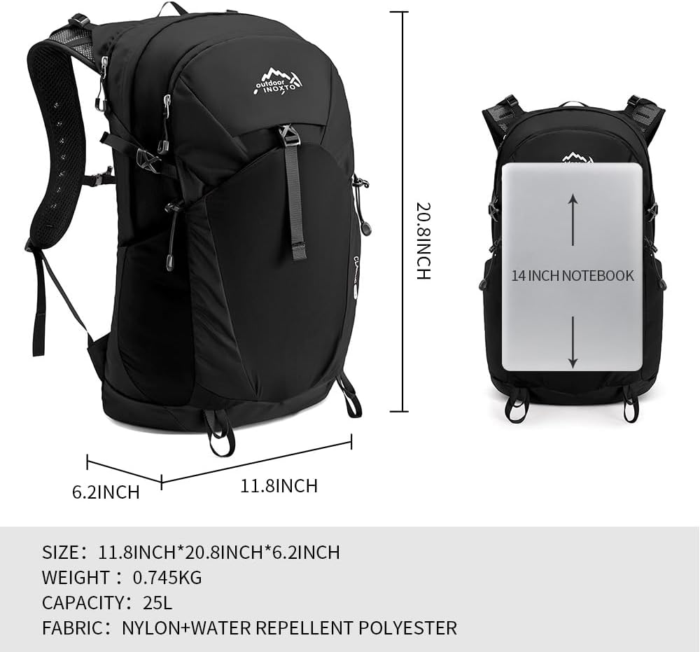 IX INOXTO Hiking Hydration Backpack with 3l Water Bladder for Women and Men 25L Water Backpack for Hiking, Cycling, Climbing, Camping