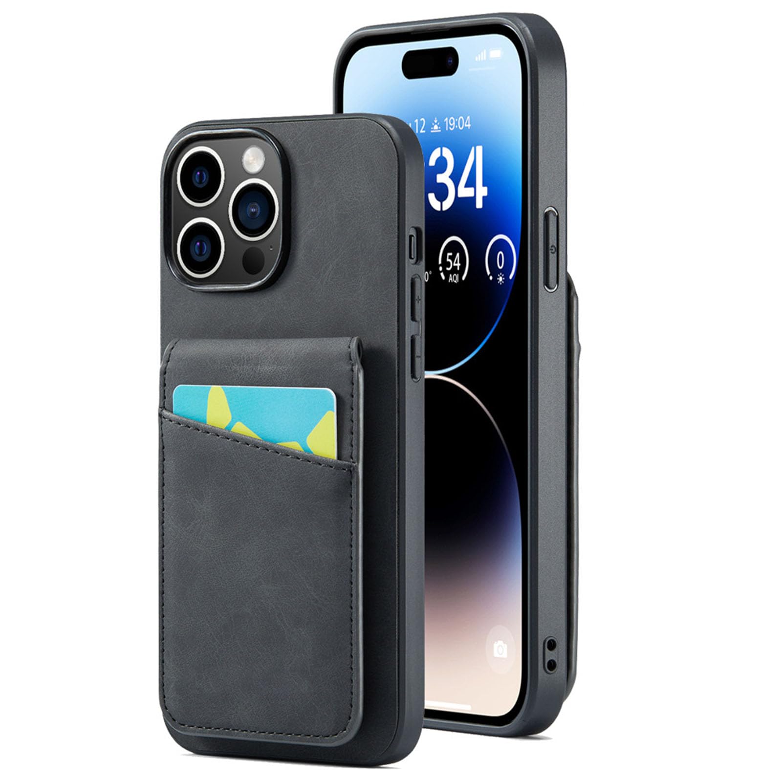 Custodia Con Stand Custodia Portafoglio Per IPhone 15 Pro Max - Pelle PU, Cerniera E Supporto Integrato Cover Con Slot Carte - Foto 8
