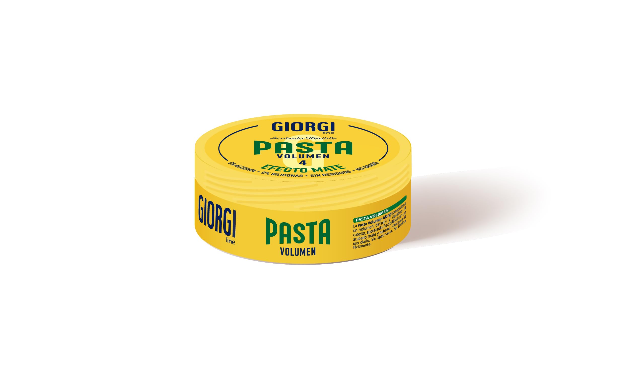Giorgi Line - Pasta Volumen 75 ml - Acabado Mate Natural y Sin Residuos - 0% Alcohol y Siliconas - Aporta Volumen Definido y Duradero al Cabello sin Apelmazar - Ideal para Uso Diario