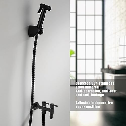 Miniatura 3 de G12 - Grifo de baño alargado de acero inoxidable para lavadora, entrada de agua individual, doble salida, para baño, manguera de jardín, lavadora,