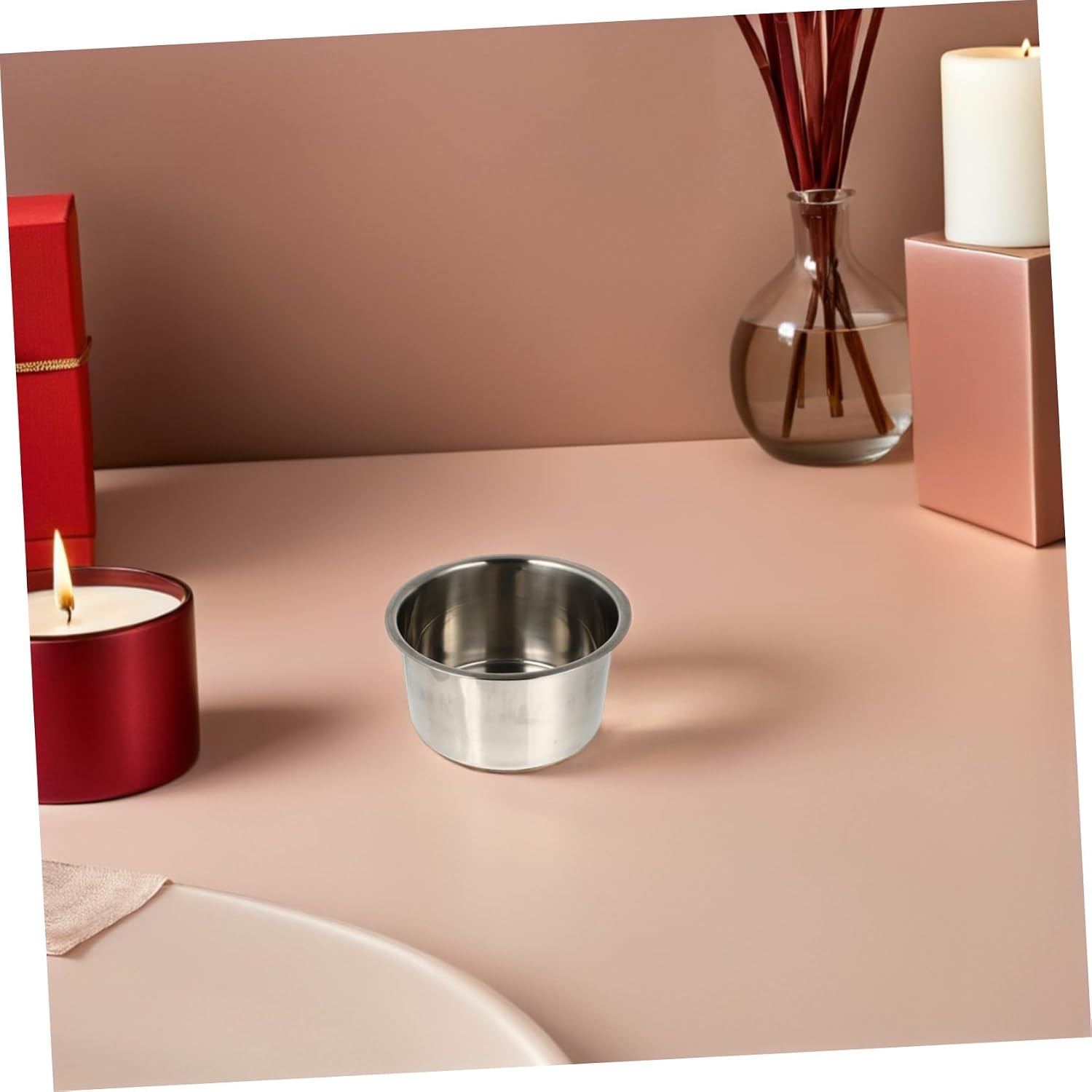 TEHAUX 2pcs Stainless Steel Wax Melting Pot Round Double Boiler