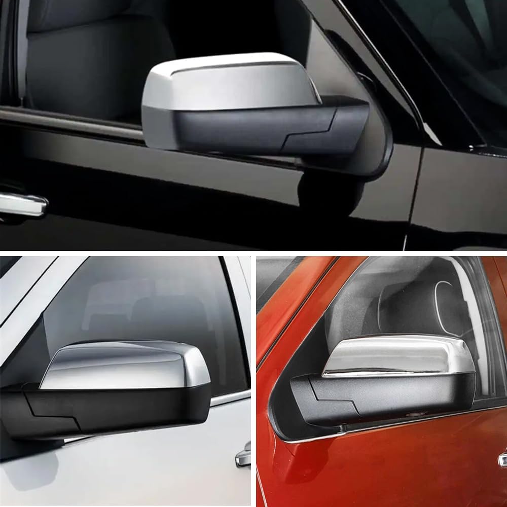 MAXDOM Side Mirror Cap Compatible with Chevy Silverado 1500 / GMC Sierra 1500 (Chrome, Silverado 2014-2018)