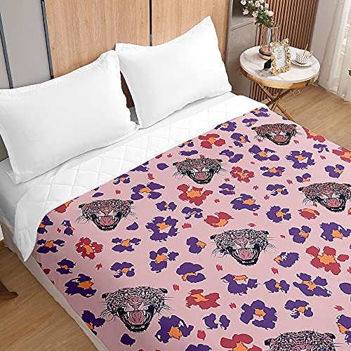 Colcha de verano de leopardo 230x260cm para cama de matrimonio 5