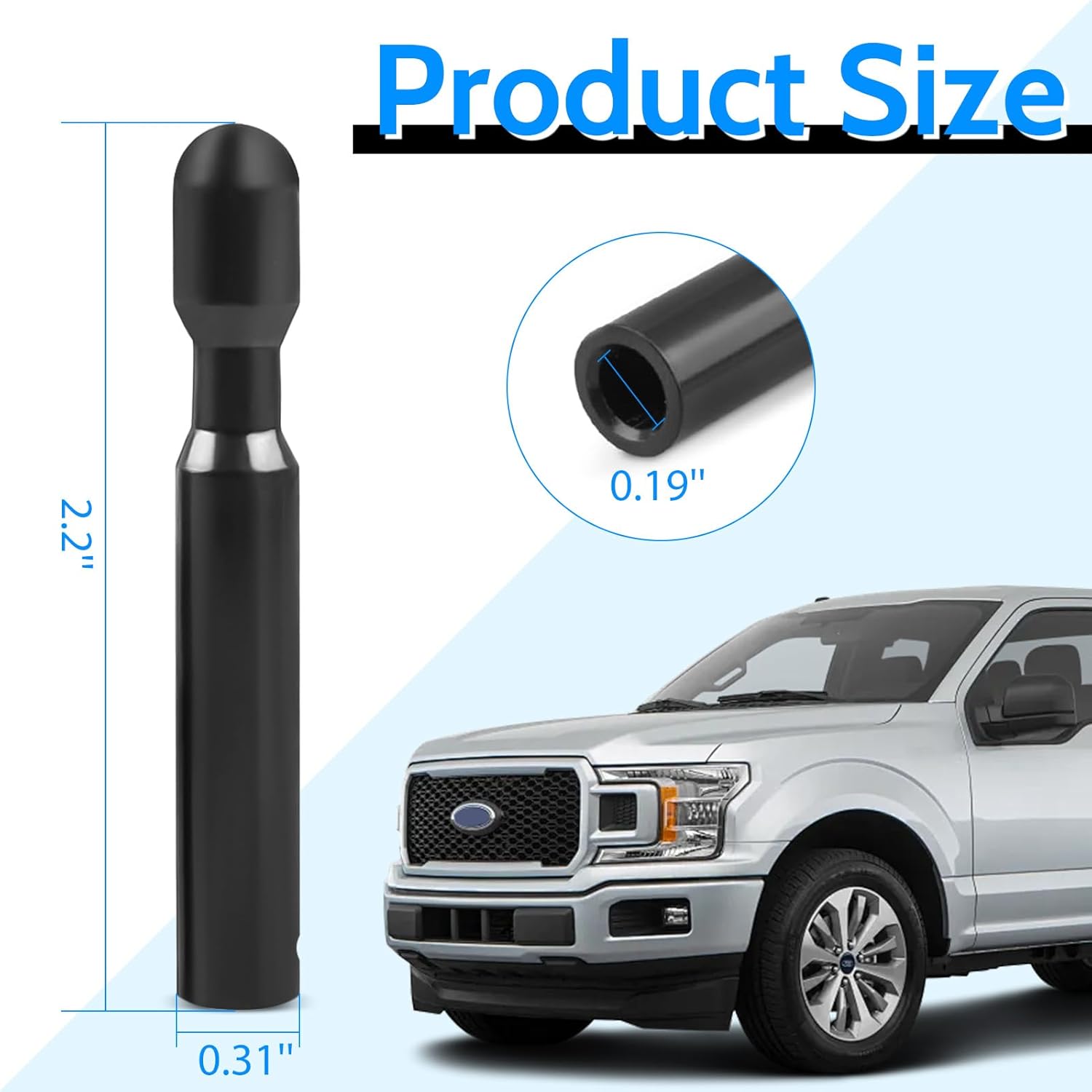 Car Door Lock Knobs Post Pull Pin Cap Compatible with F-150 2pcs OEM# FODZ-5421850-A Car Replacement F150 Accessories