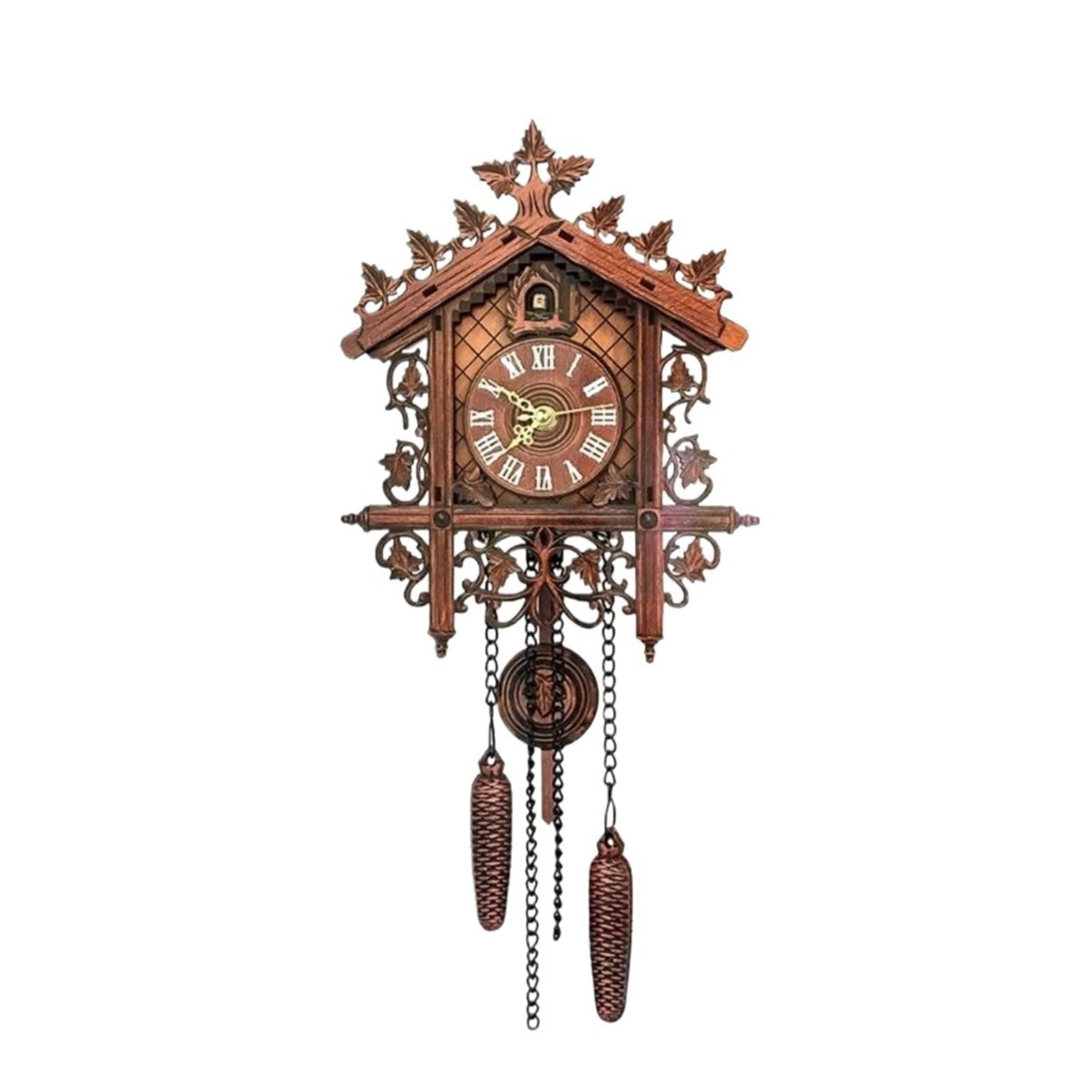 Relojes De Cuco Reloj de Pared de Cuco Colgante de Madera for Sala de Estar, hogar, Restaurante, Dormitorio(Black)