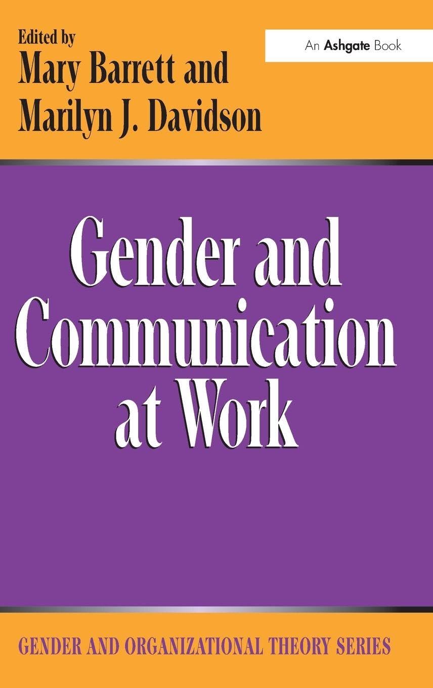 Buy Gender And Communication at Work (Gender And Organizational Theory) — BookShops.in