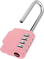 Vista 17 de CL21AS - Candado de combinación con grillete largo de 2.6 pulgadas, 4 dígitos, candado de combinación para casillero de gimnasio, escuela, puertas