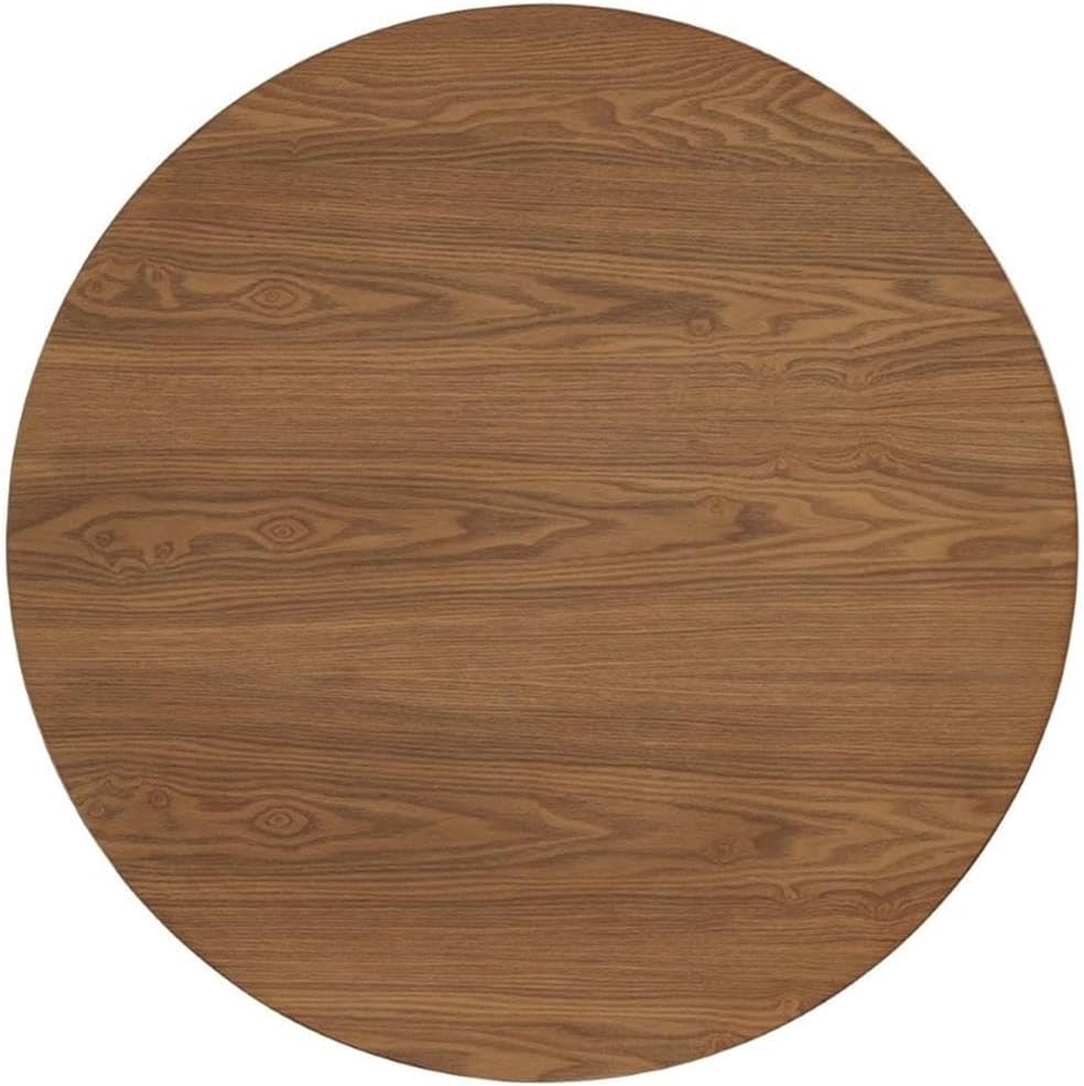 BOWERY HILL Bar Height Pub Table, 30-Inch Round Golden Oak Top, Durable Oak Veneers and Gray Metal Base, Powder-Coated Slate Gray Finish, Contemporary Style Dining Table for Kitchen or Small Spaces