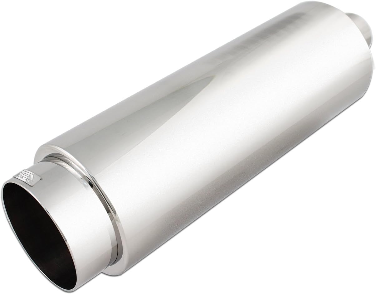 DC Sport EX5012 Stainless Steel Round Muffler and Exhaust Tip
