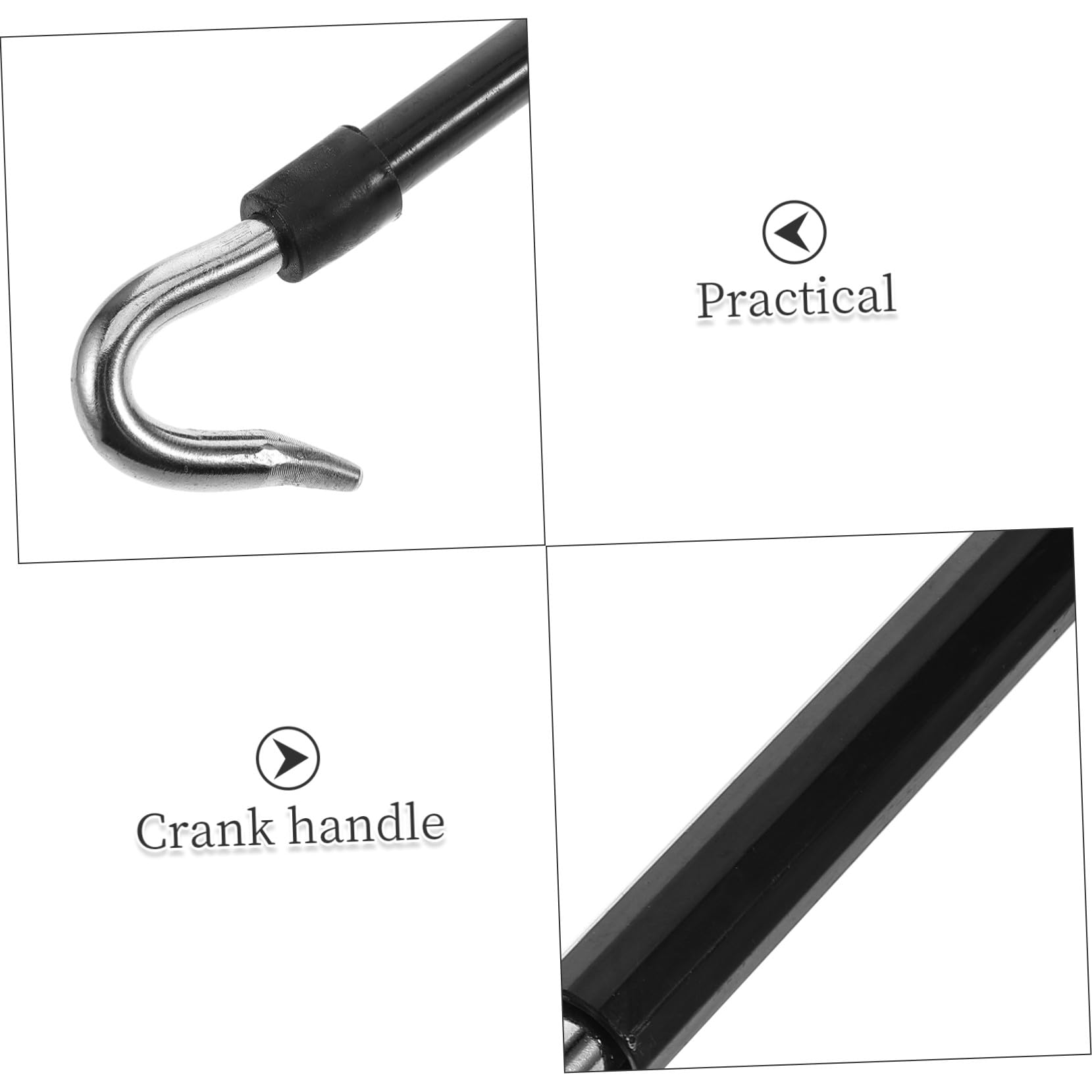 Manivelle D'auvent Manuelle en Métal pour Store Extérieur, Outil de Levage pour Terrasse et Camping-Car, Accessoire Pratique pour Installation et Maintenance de Stores