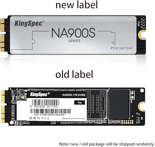 Miniatura 7 de KingSpec SSD NVMe de 1 TB para Mac, M.2 PCIe Gen3x4 hasta 3500 MBs, 3D NAND Flash TLC compatible con MacBook Air 2013-2017  MacBook Pro 2013-2015