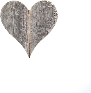 Wooden Heart Wall Decor – 6” Wooden Hearts Decor in Rustic Handmade Design – Home Decor Accents From Upcycled Wood - Unique Nature Friendly Heart Shaped Centerpieces for Table & Customizable Craft