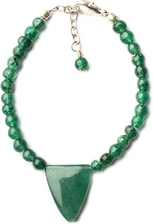 Natural Green Onyx & Strawberry Quartz Bracelet,Copper in White Plating, Dainty, Rounder Gemstone Bracelet, Rounder Bracelet, Gift For Her, Christmas Gift