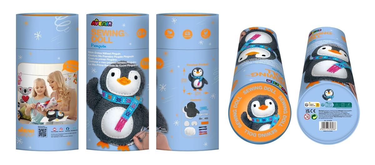 Avenir Kit De Costura Koala De 23 Cm – Peluche Para Crear, Incluye Hilos, Relleno Y Aguja De Plástico, Manualidad Infantil 6 Años Manualidad Peluche Para Niños