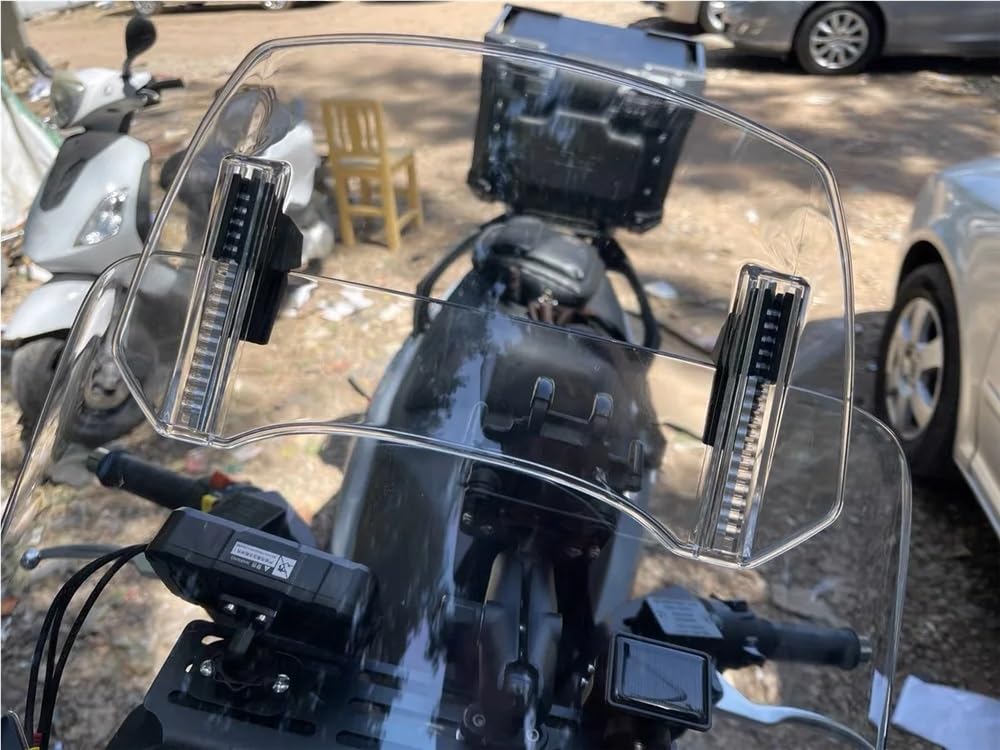 Spoiler di estensione del parabrezza for moto, deflettore dell'aria del parabrezza for Suzuki VS 600 800 DL650 DL1000 DL250 V-STROM 650 1000 XT(A Large Transparent)