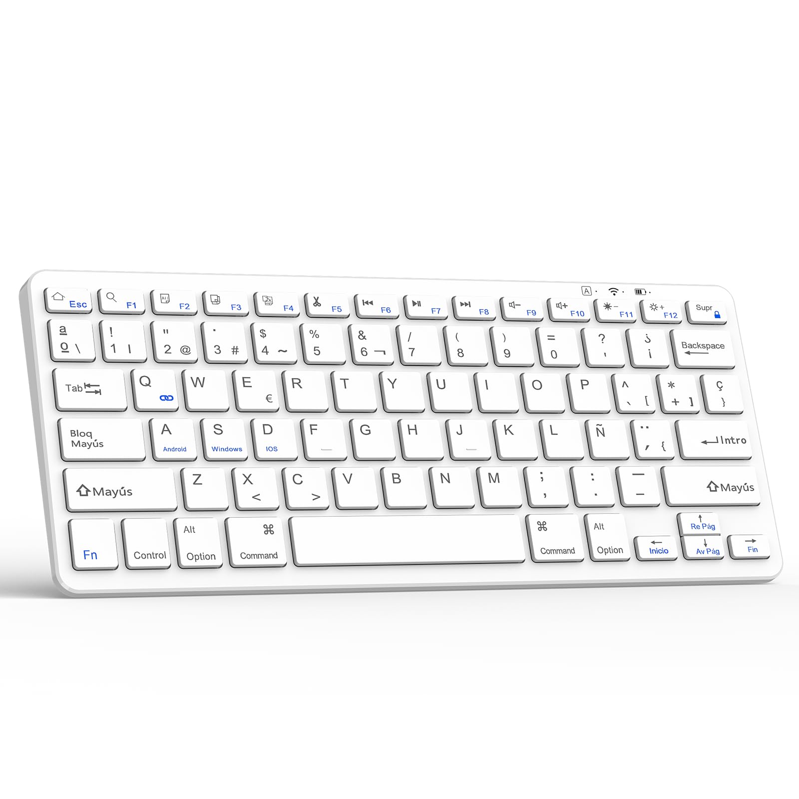 TQQ Teclado iPad, Teclado Español Ñ Bluetooth Recargable, para Tablet, iPad, iPad Air, iPad Pro, iPad Mini, iOS, Android y Windows Global Recycled Standard Global Recycled Standard Global Recycled Standard