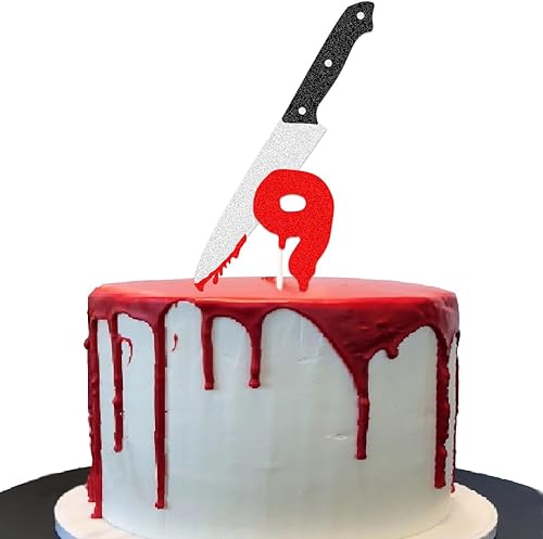 Miniatura 9 de Suministros para fiesta de cumpleaños Have a Killer, decoración clásica de terror para decoración de Halloween para fiesta de terror (estilo 2)