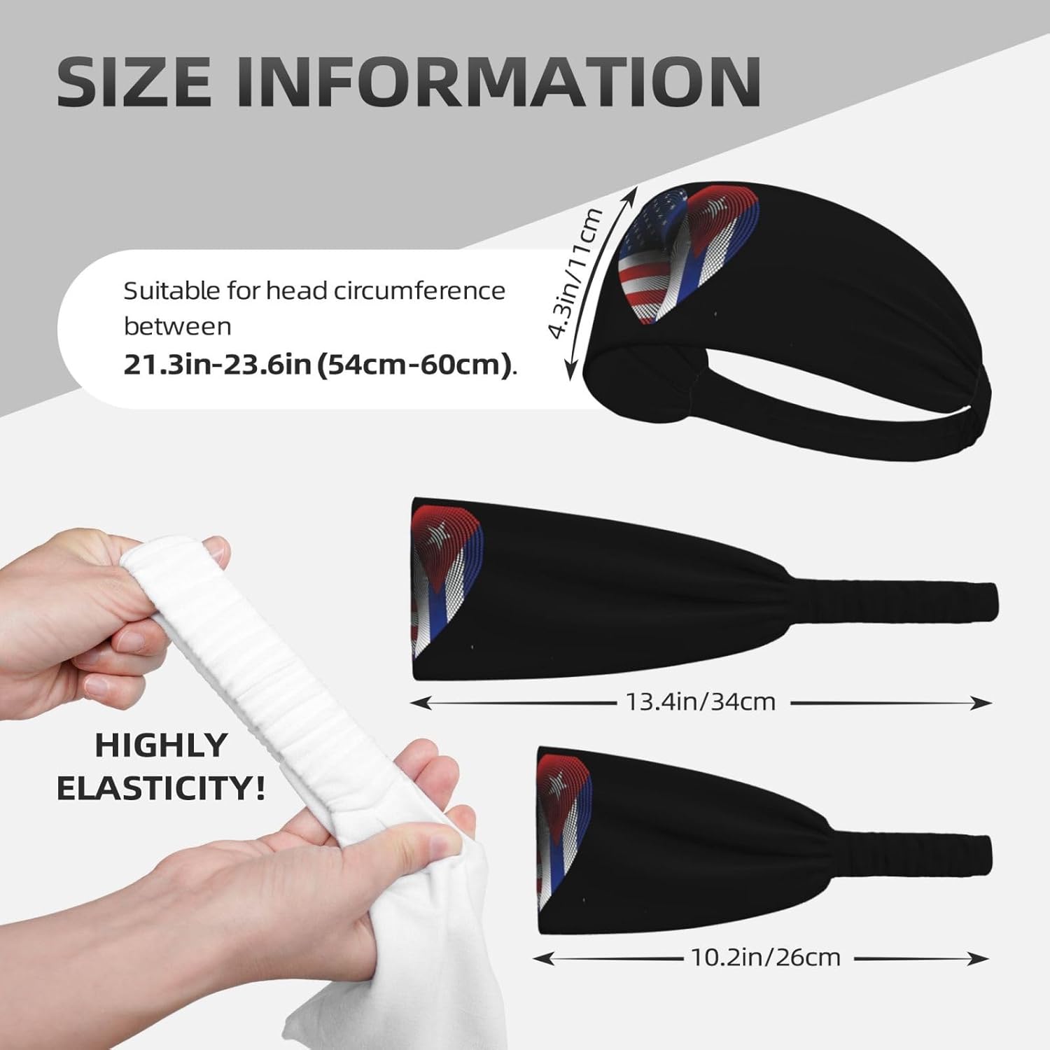 Sports Sweatband for Men Women Headband Sweat Resistant Perfect Gym Outdoor Yoga Workout Activities Running