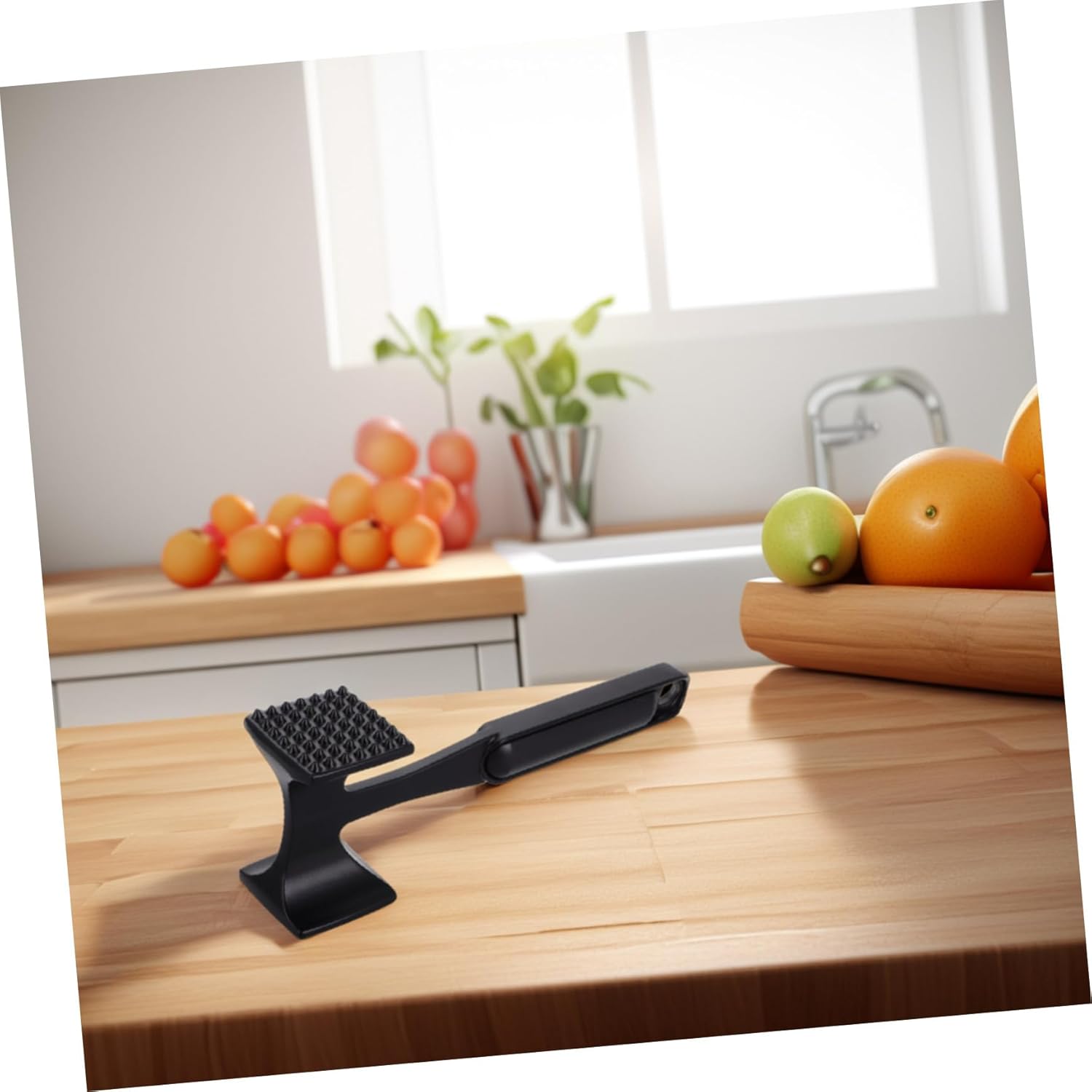 Dual-sided Meat Tenderizer Hammer Heavy Duty Kitchen Tool for Pounding Beef Steak and Poultry Comfortable Grip for Effortless Tenderizing and Membrane Removal