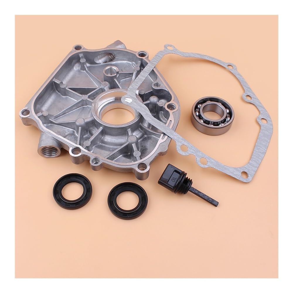 Kit de Tapa cárter, Juntas rodamientos Bolas del cigüeñal y tapón Aceite Compatible con generadores cortacéspedes Chinos GX160, GX200 168F 5, HP 6