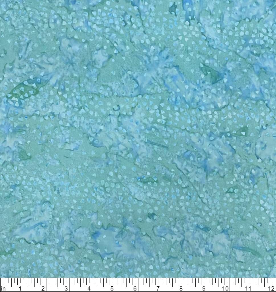 Wilmington Batiks Teal-ing Good Tiny Triangles, Fabric by The Yard (Teal)