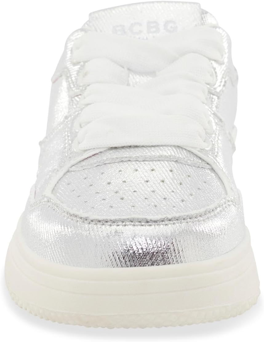 BCBG Girls Girls Shiloh Sneaker, Silver, 5 Big Kid - Image 10
