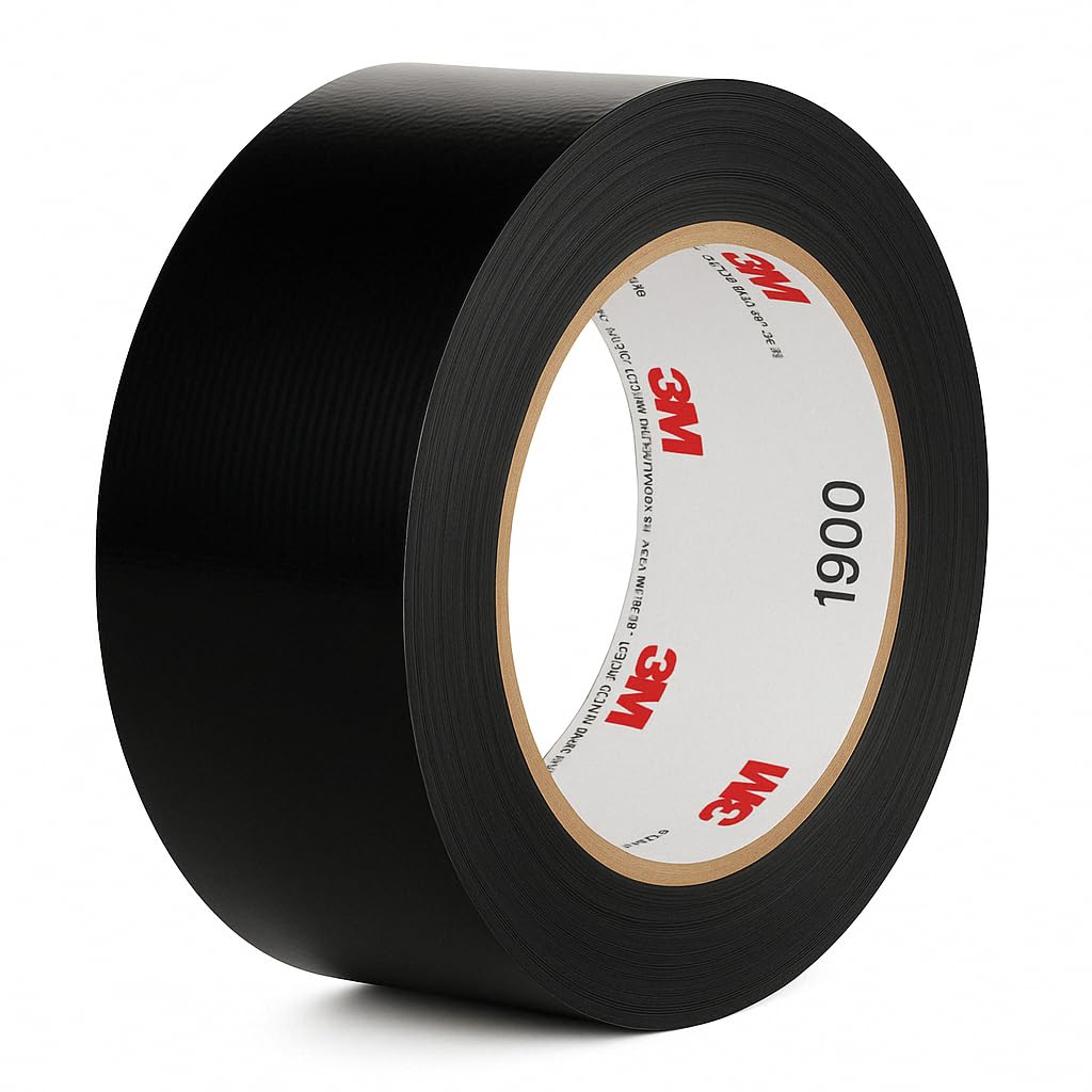 Dpm tapes - 1900 Duct Tape - Nastro Americano Telato Extra Forte per Riparazioni, Fissaggio, Imballaggio, Sigillatura, Emergenze, Tutti gli utilizzi - Per interni ed esterni - 50 mm x 50 m (Nero)