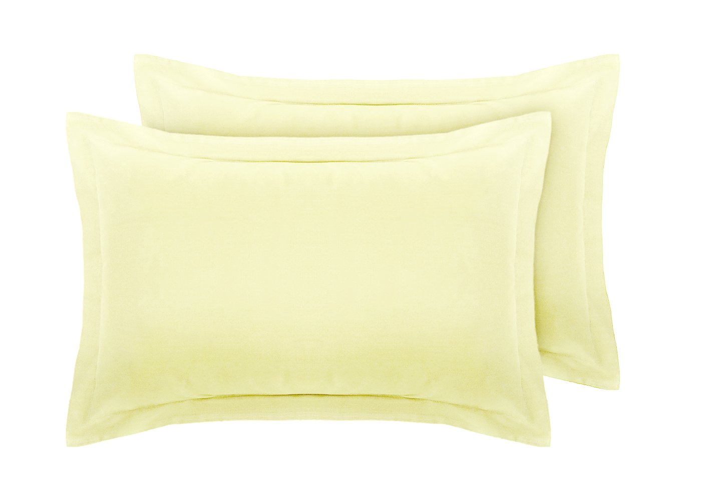 Lyallpur 2 x Oxford Pillow Cases Covers Polycotton Easy Care 100% Percale (Cream)
