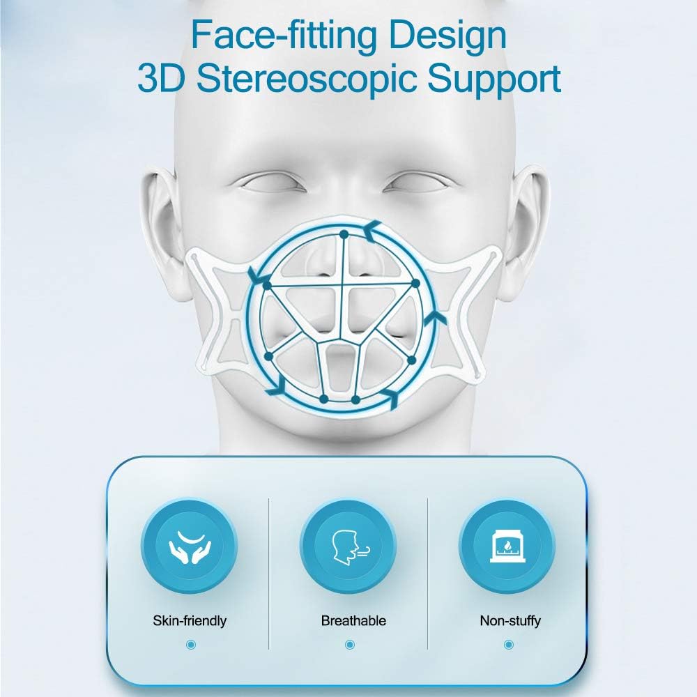 Download Buy 3d Face Mask Bracket Silicone 3d Mask Bracket Internal Support Frame Breathing Face Bracket For Mask 3d Printed Mask Frame Reusable Mask Inserts For Cloth Mask Blue 2pcs Online In Indonesia B08vghvdxk