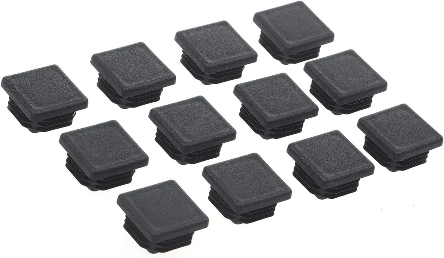 12Pcs 3/4″ Square Plastic Plug, Timsec End Caps for Tubing Pipe OD 3/4