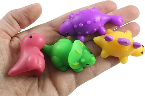 Miniatura 10 de Curious Minds Busy Bags Dinosaurio Mochi Squishy Animales  Kawaii  Sensorial, Estrés, Fidget Juguete a granel  Juguete de dinosaurio brillante (24