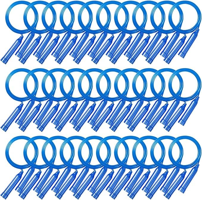ausurme 30 Pcs Kids Jump Rope, 7.2 Feet, Blue, Adjustable