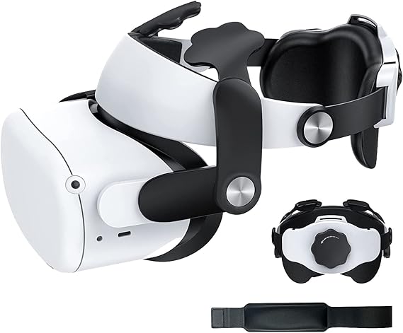 Bandeau Noir + Sangle Tête Pour Oculus Quest 2 – Accessoire Casque VR – Neuf