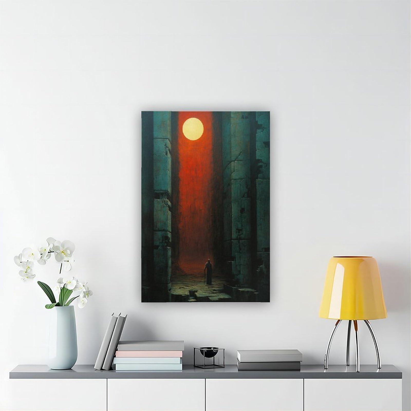 Leinwandposter "The Sun in The Cracks", Schlafzimmerdekoration, Landschaft, Büro, Raumdekoration, Geschenk, 60 x 90 cm