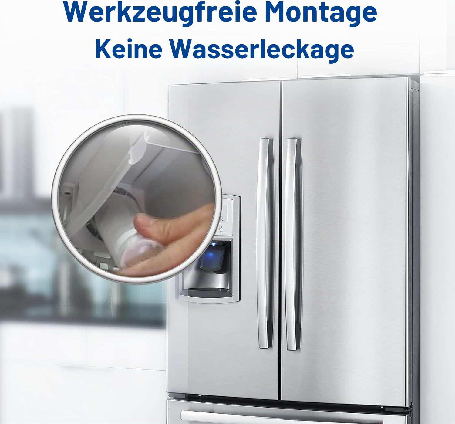 AQUACREST 644845 Wasserfilter Kühlschrank Siemens, Ersatz für Bosch Ultra Clarity Wasserfilter 644845, Kompatibel mit Siemens Bosch Neff 740560 9000077104 (3)