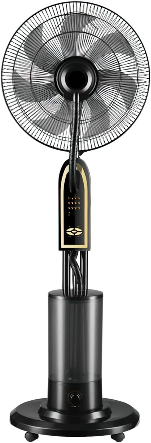 Desktop remote control fan, 16 inch household spray misting fan, 4L large capacity, with remote control - suitable for indoor office and home