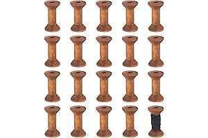 1.57" Vintage Wooden Spools for DIY Crafts, Sewing, and Decoration