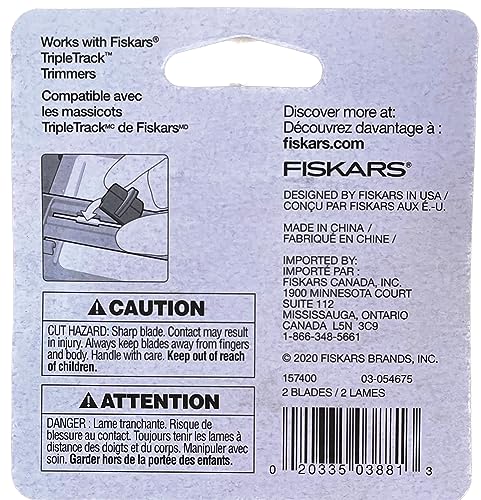 fiskars 157400-1001 titanium tripletrack high profile cutting replacement blades- 2 pack