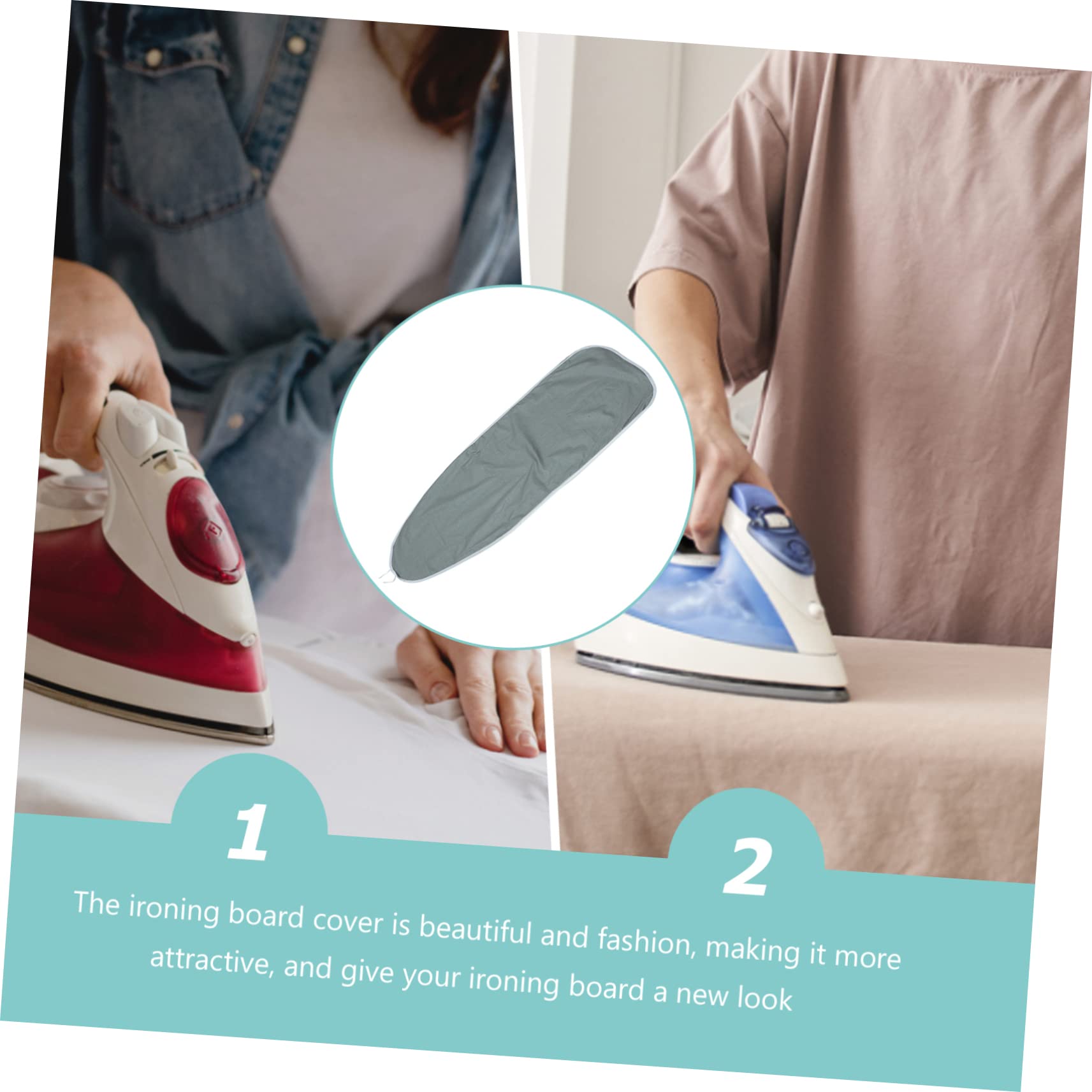 KOMBIUDA Ironing Board Resistant Cloth for Standard Boards Easy Installation Non- Design Suitable for Home and Hotel Use