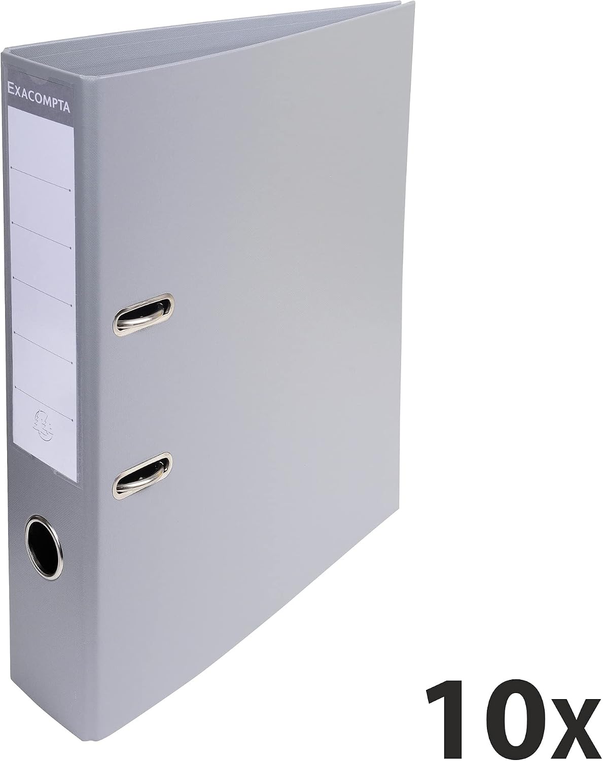 Exacompta 53740E Set de 10 Classeurs224; levier PremTouch en PVC format 32x29 cm Gris
